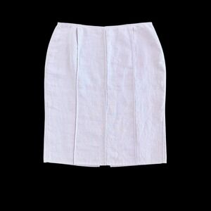 Charles Nolan Linen Pencil Skirt 6 Pastel Purple Minimalist Summer Professional